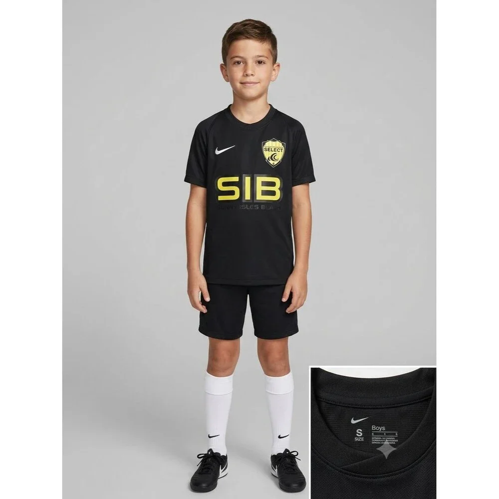 NWOT Nike Dri-FIT Strike 2 Soccer Jersey T-Shirt Youth S Black SIB Select